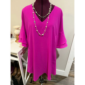 Davi & Dani Pink Mini Dress Large